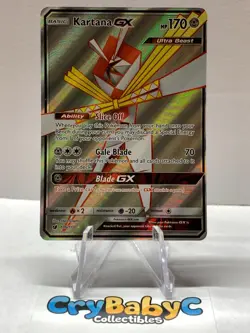 Pokemon Kartana GX 106/111 Crimson Invasion Sun & Moon FULL ART - Image 1