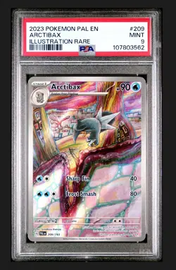 2023 Pokemon Paldea Evolved Arctibax Illustration Rare 209/193 PSA 9 - Image 1