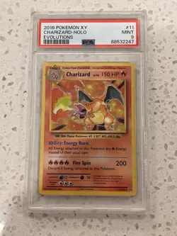 2016 POKEMON XY EVOLUTIONS #11/108 CHARIZARD HOLO PSA 9 - Image 1