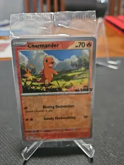 Charmander 004/165 EB GAMES Exclusive Sealed Reverse 151 Promo Stamped Pokemon - Image 1
