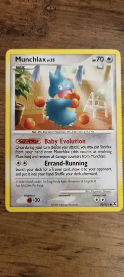 Munchlax Lv.15 - Pokemon TCG - LP - Common - Rising Rivals - Free UK P&P - Image 1