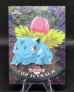 Ivysaur #2 Pokemon 2000 Topps Chrome - Series 1 (TV Animation) [Holo] - NM - Image 1