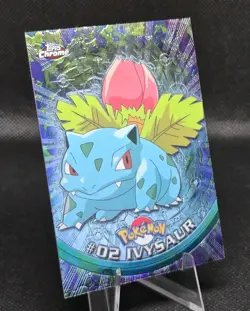 Ivysaur #2 Pokemon 2000 Topps Chrome - Series 1 (TV Animation) [Holo] - NM - Image 4