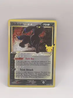 POKEMON TCG: UMBREON GOLD STAR 17/17 CELEBRATIONS 25th ANNIVERSARY - Image 1