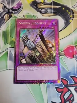Yu-Gi-Oh Solemn Judgment 1st Edition Platinum Secret Rare RA02-EN075 Yu-Gi-Oh! - Image 1
