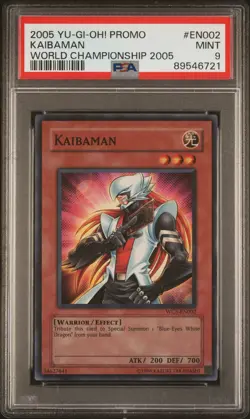 Yugioh 2005 PSA 9 KAIBAMAN WC5-EN002 SUPER RARE WORLD CHAMPIONSHIP GAME PROMO 13 - Image 1