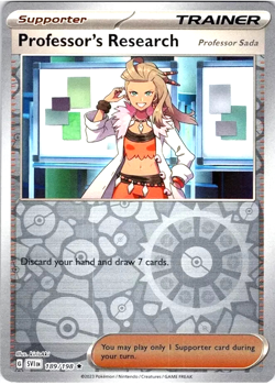 Professor's Research Reverse Holo Pokemon TCG Card 155/159 - Image 1