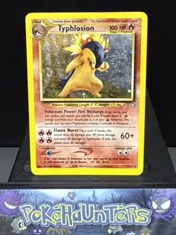 Pokemon Card Typhlosion 17/111 Neo Genesis Set Holo Rare With Swirl Played - Image 1