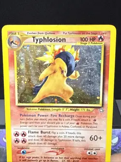 Pokemon Card Typhlosion 17/111 Neo Genesis Set Holo Rare With Swirl Played - Image 2