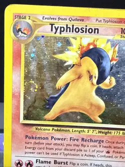 Pokemon Card Typhlosion 17/111 Neo Genesis Set Holo Rare With Swirl Played - Image 3