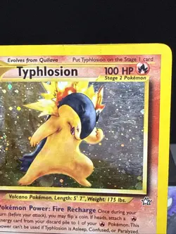 Pokemon Card Typhlosion 17/111 Neo Genesis Set Holo Rare With Swirl Played - Image 4