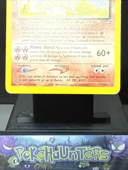 Pokemon Card Typhlosion 17/111 Neo Genesis Set Holo Rare With Swirl Played - Image 5