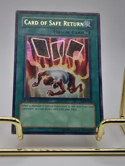 Yugioh Card of Safe Return LON-029 Ultra Rare 1st Ed Very Light Play - Image 1
