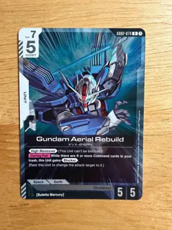 Gundam Aerial Rebuild GD02-074 Gundam Card Game Dual Impact - Image 1