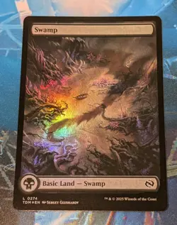 MTG *FOIL FULL ART* Tarkir : Dragonstorm SWAMP NM - Image 1