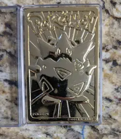 Pokemon Togepi Burger King 23k Gold Plated Trading Card 1999 Nintendo in CASE - Image 3