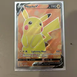 Pokemon Pikachu v TCG Full Art Card Sword & Shield: Brilliant Stars 157/172 - Image 1