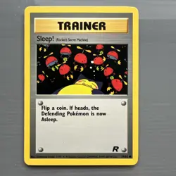 Sleep! 79/82 Team Rocket Set Pokemon Trainer Card Common - Image 1