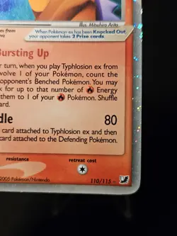 Typhlosion EX 110/115 Holo Rare EX Unseen Forces Pokemon Card MP/LP - Image 5