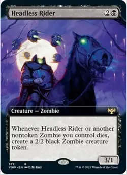 Headless Rider (Extended Art, #372, NM) Innistrad: Crimson Vow (VOW), MTG - Image 1
