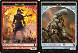 1x MTG - Survivor \ Myr Token #12/23 - Commander 2018 C18 - Image 1