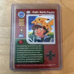 1999 Topps Pokemon TV Animation Edition Series 1 #TV1 Ash Ketchum - Image 2