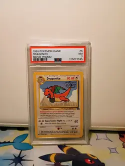 Dragonite Pokemon 1999 First Movie Black Star Promo Psa 7 - Image 1