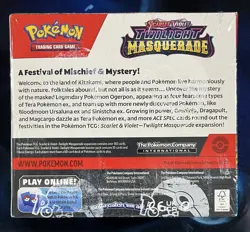 Pokemon 2024 Scarlet & Violet Twilight Masquerade Booster Box TCG SV 06 Nm Mint - Image 3