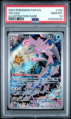 2023 POKEMON PAR EN-PARADOX RIFT ILLUSTRATION RARE #192 VELUZA PSA 10 - Image 1