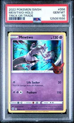 2022 POKEMON SWORD & SHIELD BRILLIANT STARS #056 MEWTWO PSA 10 GEM MINT - Image 2