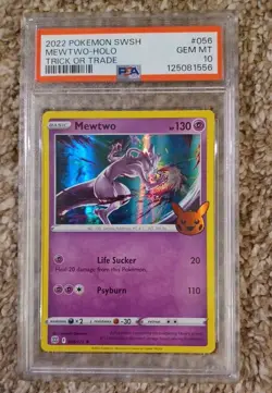 2022 POKEMON SWORD & SHIELD BRILLIANT STARS #056 MEWTWO PSA 10 GEM MINT - Image 4