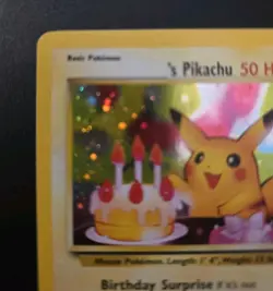 Pokemon WOTC Birthday Pikachu Black Star Promo 24 Holo Near Mint - Image 2