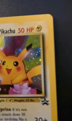 Pokemon WOTC Birthday Pikachu Black Star Promo 24 Holo Near Mint - Image 3