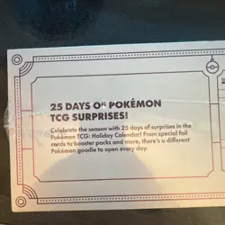 Pokemon TCG 2025 Holiday Advent Calendar Box Sealed New - Image 3