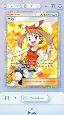 Pokemon TCG Pocket May Full Art Mega Rising Trade 2 Star ?? (English) - Image 1