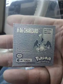 Pokemon 1999 Artbox Sticker Series 1 Charizard #06 - Image 2