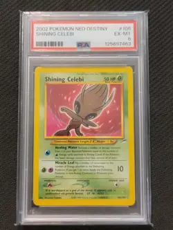 Pokemon Shining Shiny Celebi 106/105 Holo Foil Neo Destiny Graded PSA 6 EX NM - Image 1