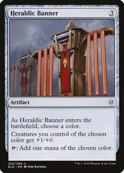 MTG Magic the Gathering Heraldic Banner (222/533) Throne of Eldraine NM - Image 1