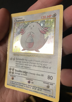 Chansey 003/102 Base Set - Shadowless Holo Rare 1999 Vintage Wotc Pokemon Card - Image 2