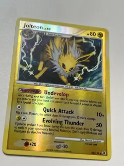 2009 Pokemon Rising Rivals Jolteon 26/111 Reverse Holo Card (NM) - Image 3