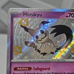 Pokemon TCG Mimikyu Scarlet & Violet Paldean Fates Holo Shiny Rare Card 160/091 - Image 4