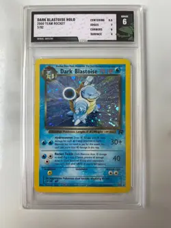 Rare Pokemon Card - Dark Blastoise - 2000 Team Rocket 3/82 HOLO, TFG Grade 6 - Image 1