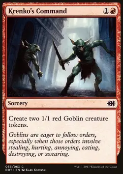 MTG Magic the Gathering Krenko's Command (53/66) DD Merfolk vs. Goblins NM - Image 1