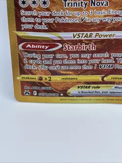Arceus VSTAR GG70/GG70 Crown Zenith Secret Rare Gold Pokemon TCG Card Damaged - Image 3
