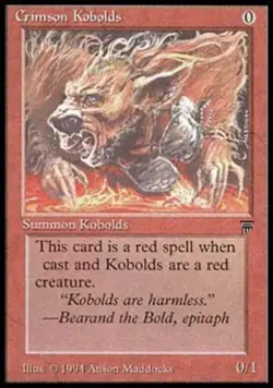 Crimson Kobolds - Light Play MTG Legends - Image 1