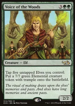 MTG Magic the Gathering Voice of the Woods (14/65) DDA, Elves vs. Goblins NM - Image 1