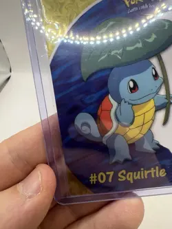 Pokemon Topps #07 Squirtle PC4 Clear Tv Animation Clear Card 1st Blue Label LP - Image 5