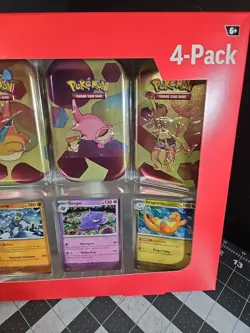 Pokemon Scarlet & Violet - 151 (4-Pack) Mini Tins w/ 4 Promo cards Sam's Sealed - Image 4