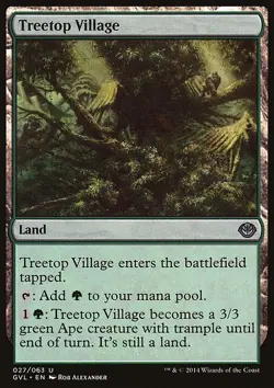 MTG Magic the Gathering Treetop Village (27/67) DDA, Garruk vs. Liliana NM - Image 1