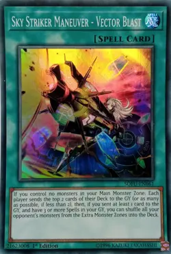 SOFU-EN061 SKY STRIKER MANEUVER - VECTOR BLAST SUPER RARE 1ST ED YuGiOh CARD - Image 1